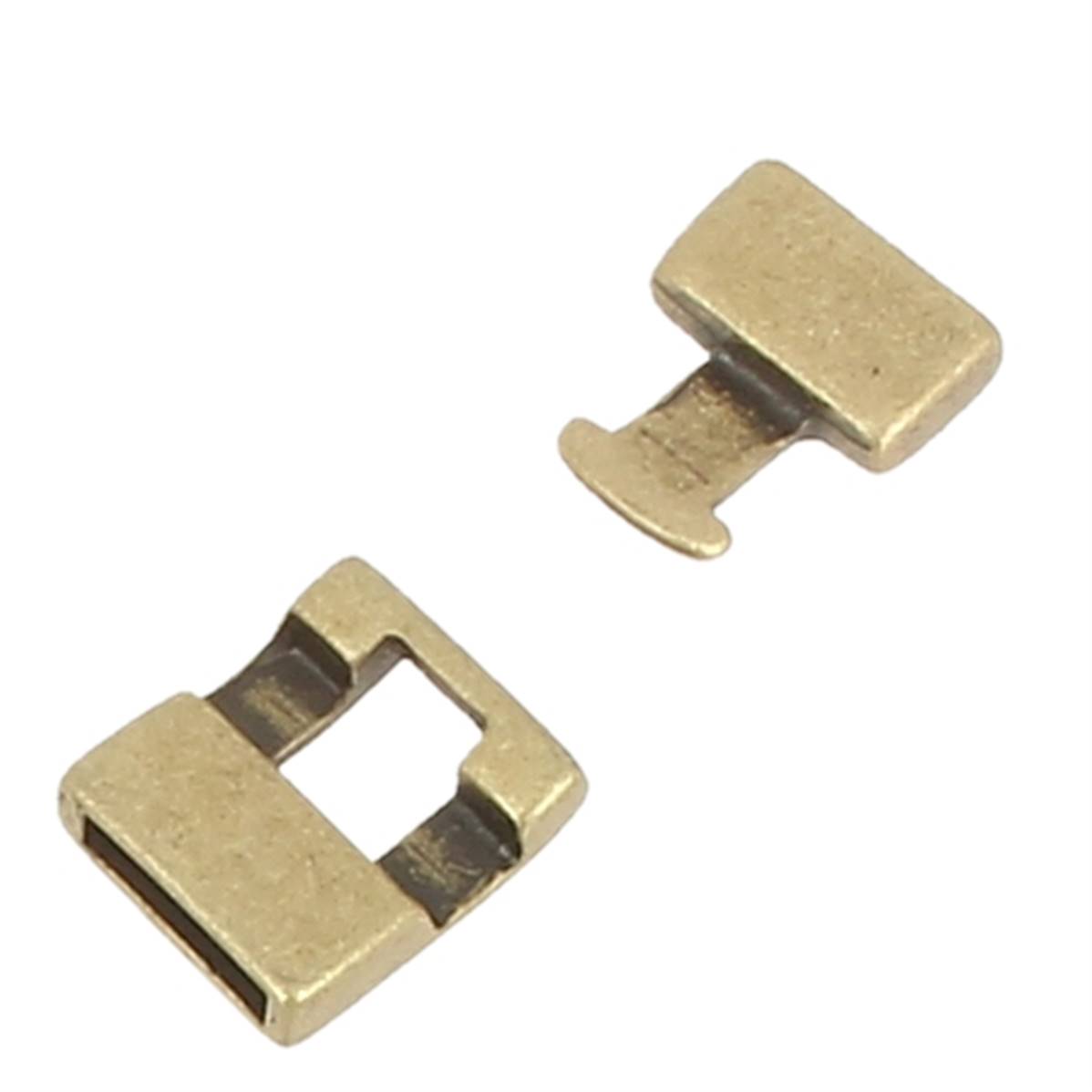 Fermoir bijou TESSA en laiton mat pour créations de bijoux, avec lacet plat, visible en finition mate.