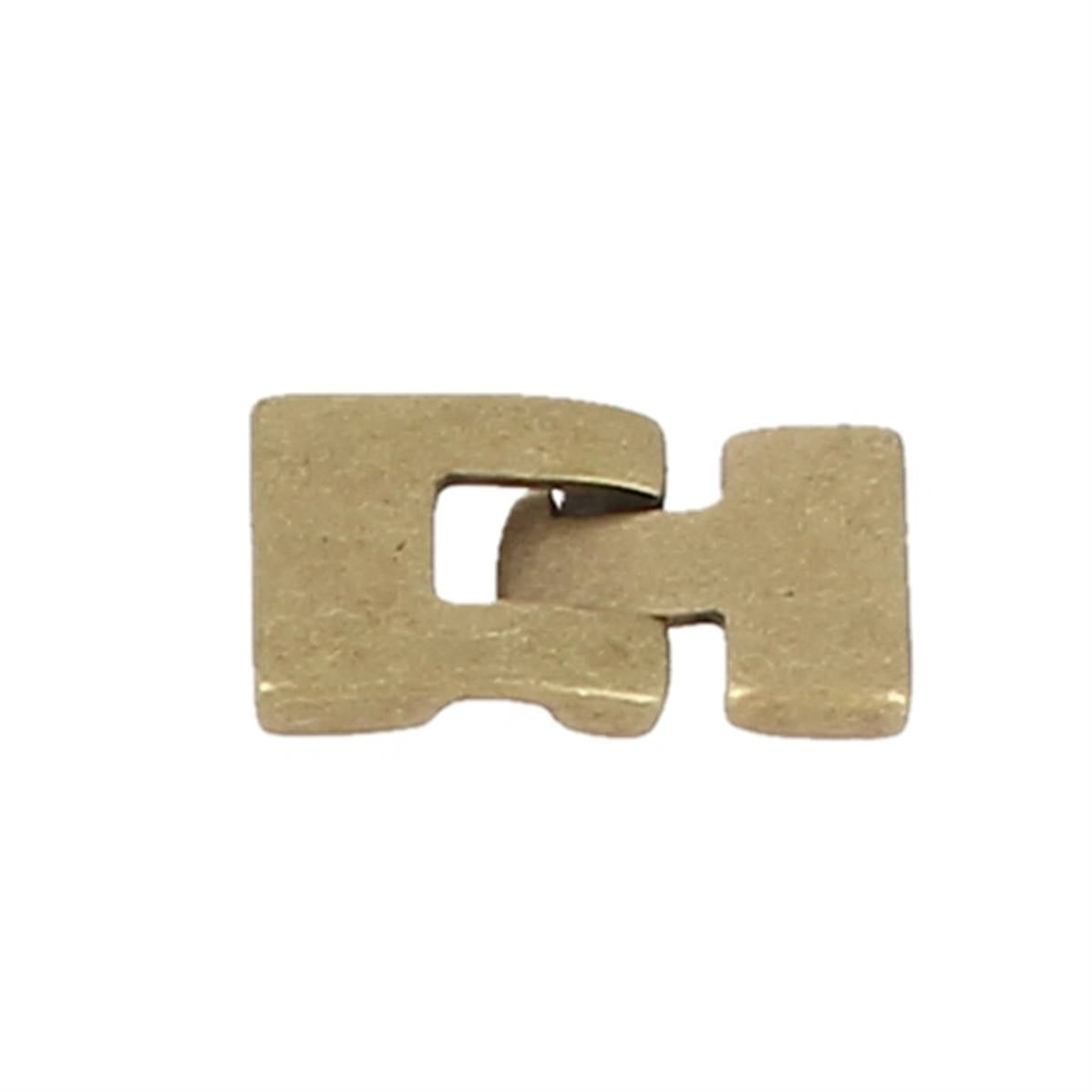 Fermoir bijou TESSA en laiton mat pour créations de bijoux, avec un lacet plat de 13 mm.