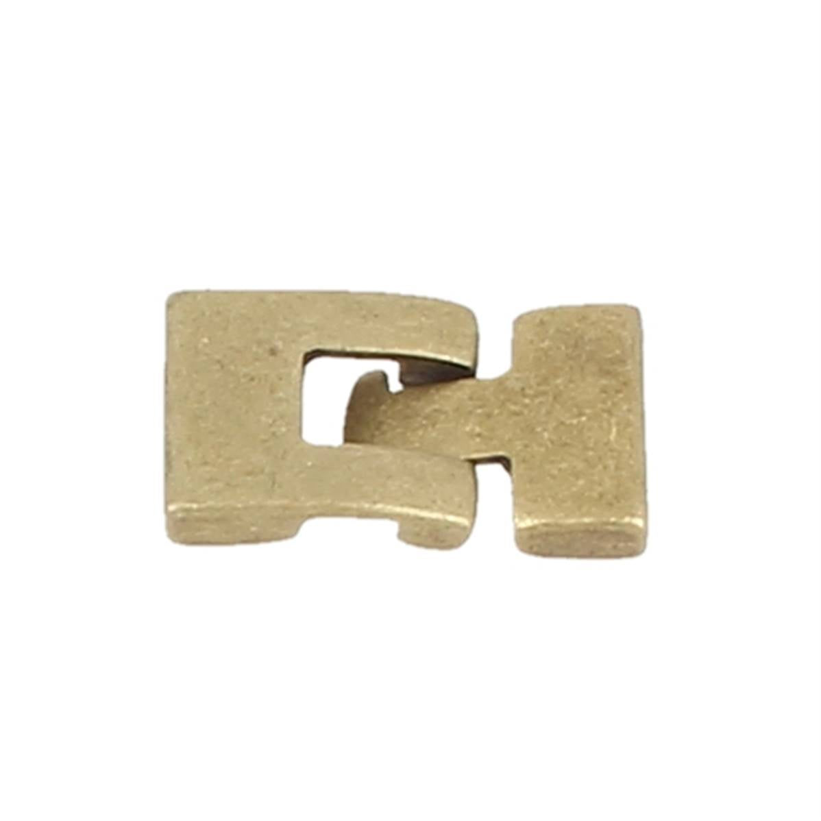 Fermoir bijou TESSA en laiton mat pour créations bijoux, lisse et plat, 15 mm, image montrant le fermoir.