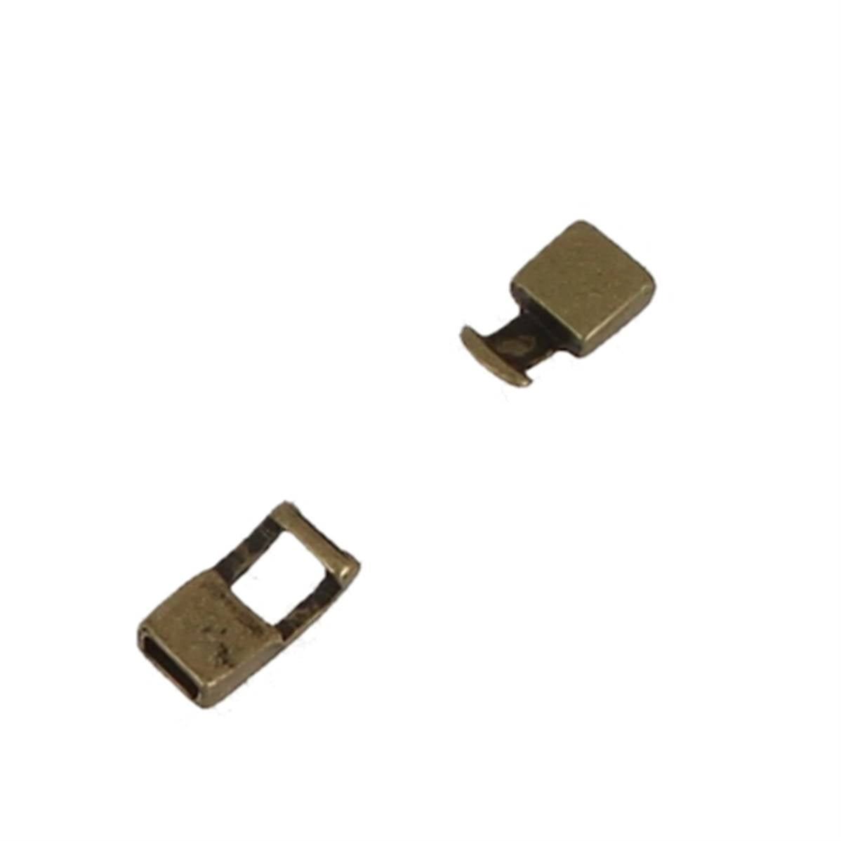 Fermoir bijou TESSA en laiton mat pour créations bijoux avec lacet plat, finition élégante et durable.