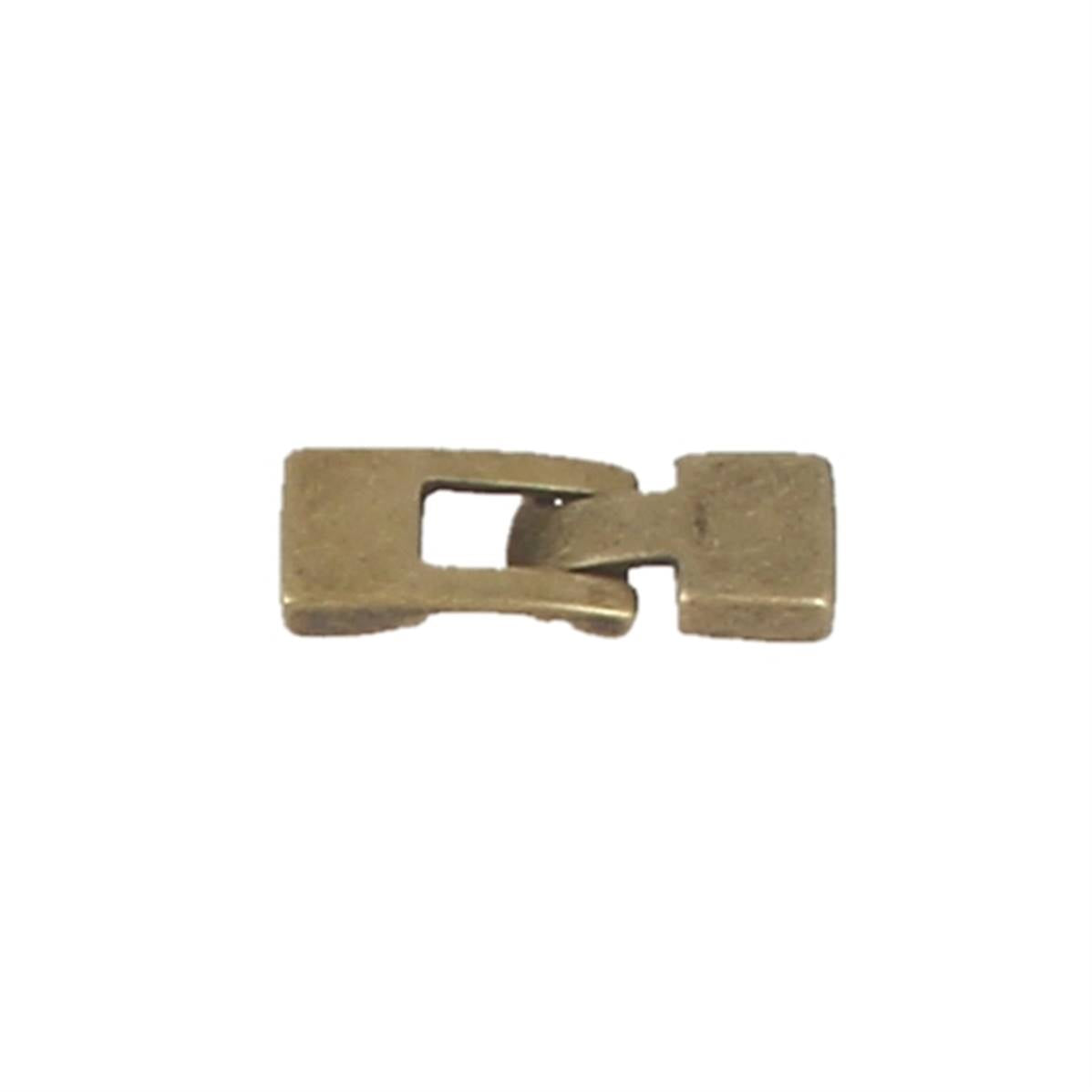 Fermoir bijou TESSA en laiton mat pour créations de bijoux, avec lacet plat, finition élégante pour accessoires.