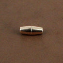 Fermoir bijou en or rose en forme de cylindre conique aimanté pour lacet rond 3 mm, création de bijoux élégante.
