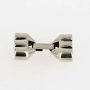 Fermoir bijou - Fermeture clip - Argent vieilli - 3 lacets ronds 5 mm - Deco Cuir