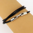Fermoir bijou en argent vieilli avec fermeture clip pour lacet rond de 3 mm, création de bijoux élégante et durable.