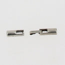 Fermoir bijou en argent vieilli avec fermeture clip pour lacet rond de 3 mm, création de bijoux élégante et durable.
