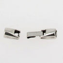 Fermoir bijou argent vieilli avec fermeture clip aimantée pour créations de bijoux, lacet rond, finition élégante.