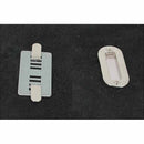 Fermoir tourniquet nickelé de 40x18 mm pour bijoux, accessoire en métal avec boucle rotative.