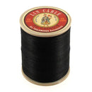 Bobine de 250m de fil de lin câblé glacé noir AU CHINOIS, type mercerie, pour couture et travaux manuels.