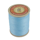 Fil au Chinois, bobine de 133m de fil de lin câblé glacé turquoise pour mercerie, finition élégante.