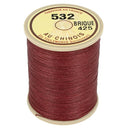 Bobine de 250m de fil de lin câblé glacé AU CHINOIS, couleur Brique 425, pour travaux de mercerie et couture.