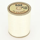 Bobine de 250m de fil de lin câblé glacé naturel de 532, fabriqué par Fil au Chinois, pour mercerie et couture.