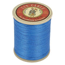 Bobine de 250m de fil de lin câblé glacé AU CHINOIS, couleur bleu roy, vue arrière, pour couture et mercerie.