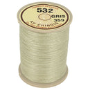 Fil de lin au Chinois, bobine de 250m câble glacé gris 359, mercerie pour couture et broderie.