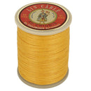 Bobine de 250m de fil de lin câblé glacé AU CHINOIS, couleur jaune 532, vue verso, mercerie de haute qualité.