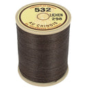 Bobine de 250m de fil de lin câblé glacé AU CHINOIS, couleur Lichen 298, pour mercerie et broderie.