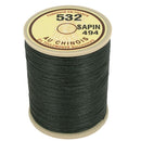 Bobine de 250m de fil de lin câblé glacé Vert sapin de la marque Fil au Chinois, pour mercerie et couture.
