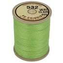 Bobine de 250m de fil de lin câblé glacé Vert clair de la marque Fil au Chinois, pour mercerie.