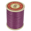 Bobine de fil de lin câblé glacé AU CHINOIS violet 285m, vue arrière, pour travaux de mercerie et couture.