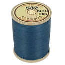 Bobine de 250m de fil de lin câblé glacé AU CHINOIS en bleu 532, mercerie pour couture et broderie.