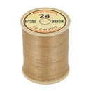 Bobine de 266m de fil de lin au Chinois, retors, extra glacé, n°24, couleur beige pour mercerie.