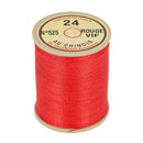 Bobine de 266m de fil de lin AU CHINOIS retors extra glacé n°24, mercerie, fil de couture en lin rouge vif