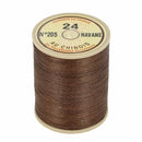 Bobine de 266m de fil de lin AU CHINOIS retors extra glacé n°24, mercerie, fil de couture en lin couleur havane
