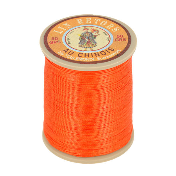 Bobine de 266m de fil de lin AU CHINOIS n°24 retors extra glacé, mercerie pour couture et broderie