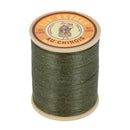 Bobine de 266m de fil de lin AU CHINOIS n°24, mercerie, couleur kaki, fil retors extra glacé, pour couture et broderie.