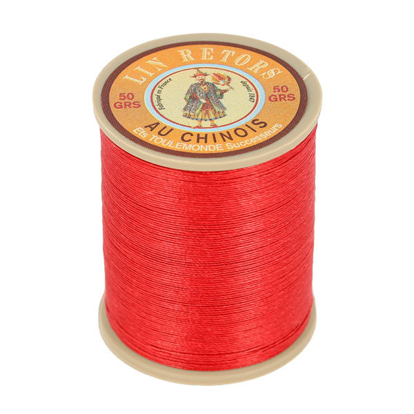 Bobine de 266m de fil de lin AU CHINOIS n°24 retors extra glacé, mercerie pour couture et broderie.