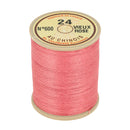 Bobine de 266m de fil de lin AU CHINOIS n°24, mercerie, fil retors extra glacé couleur vieux rose.