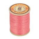 Bobine de 266m de fil de lin AU CHINOIS, mercerie, n°24, retors extra glacé, couleur vieux rose, image de fil de lin.
