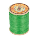 Bobine de 266m de fil de lin AU CHINOIS n°24, mercerie, fil retors extra glacé, vert vif, vue de face