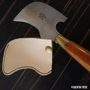 Fourreau en cuir pour couteau à couper échancrée Vergez Blanchard, outil de coupe de haute qualité.
