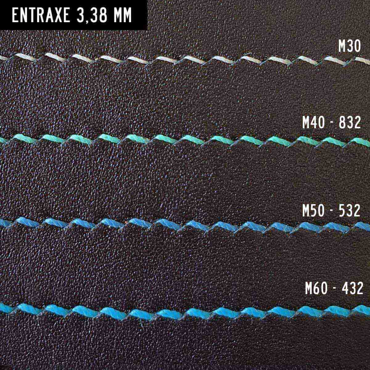 Ensemble de 3 griffes à frapper de précision Deco Cuir, outils en acier pour travaux de cuir.