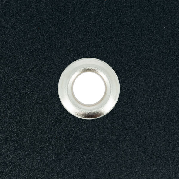 Gros œillet en acier de 15mm avec rondelles, accessoires Deco Cuir pour rouler, finition nickelée.
