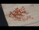 Lot de 75 rivets en CUIVRE avec rondelles à mater T35