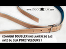 Lanière en cuir de collet tannage végétal - NATUREL - Ép 1,9mm
