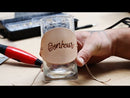 Stahlplatte zum Zeichnen auf Leder mit Brandmalerei - ALPHABET und ZAHLEN Nr. 2 - Ivan