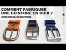 Lanière pour passant de ceinture en cuir nourri lisse tannage végétal 30cm