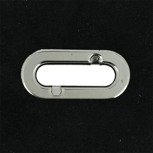 Lot de 5 œillets à griffes ovales Deco Cuir, 35x9mm, accessoires pour cuir et couture solide, finition nickelée.