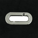 Lot de 5 œillets à griffes ovales Deco Cuir, 35x9mm, accessoires pour cuir et couture solide, finition nickelée.