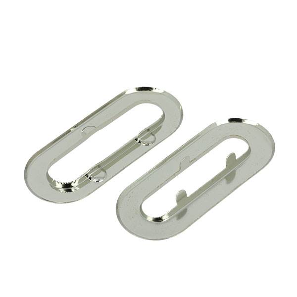 Lot d'oeillets à griffes ovales Deco Cuir, 40x9mm, accessoires en nickel pour cuir et bricolage.