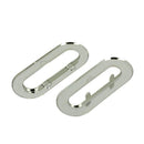 Lot d'oeillets à griffes ovales Deco Cuir, 40x9mm, accessoires en nickel pour cuir et bricolage.