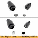 Jeu de pose Presse d'établi pour boutons pression, outil manuel pour fixer facilement les boutons pression sur différents matériaux.