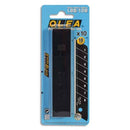 Lames de rechange pour cutter Olfa 18 mm, lot de 10, qualité Excel Black, outils de coupe précis et durables.