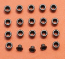 Lot d'œillets en laiton à ouverture en étoile de 4mm, accessoires Deco Cuir pour projets de bricolage et couture.
