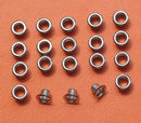 Oeillets en étoile de 4 mm de diamètre, accessoires en nickel pour couture et décoration, par Deco Cuir.