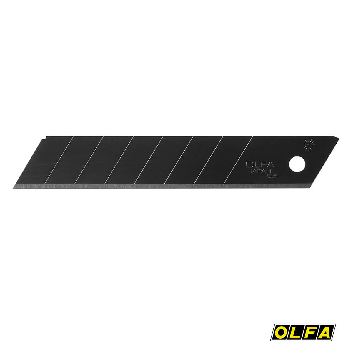 Lames de rechange pour cutter Olfa 18mm, lot de 10, qualité EXCEL BLACK, outils de coupe précis et durables.