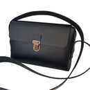 Kit complet pour créer une pochette en cuir noir, de la marque Deco Cuir, idéal pour projets DIY et créations artisanales.