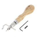 Outils Rainette double fonction Deco Cuir, gouge en acier avec poignée ergonomique, pour le travail du cuir.